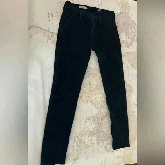 AG Goldschmied Stevie Ankle Jodhpur Slim Straight Ankle Mid Rise Black Cord 26 - Picture 8 of 10